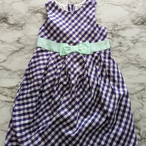 Janie and Jack Purple Checkered Dress